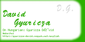 david gyuricza business card